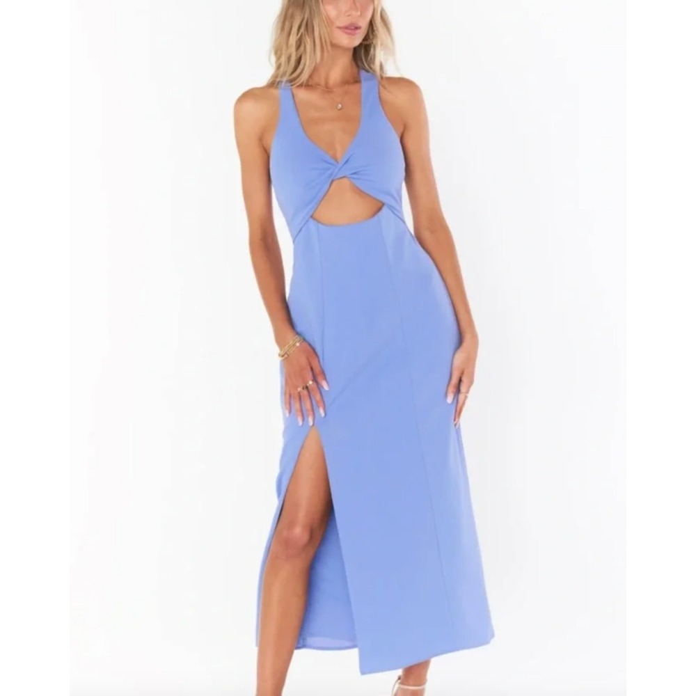 SHOW ME YOUR MUMU Luca Cutout Midi Maxi Dress in Periwinkle